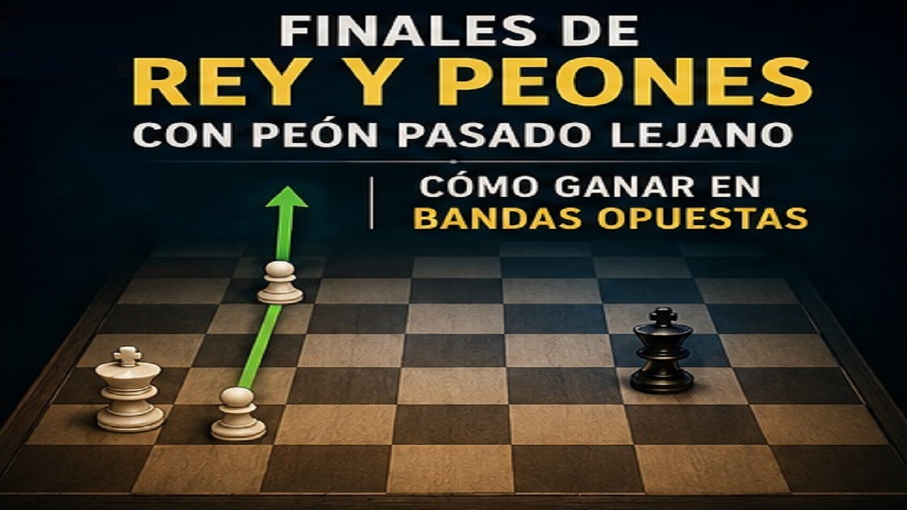Finales de Rey y Peones con Peón Pasado Lejano | Cómo Ganar en Bandas Opuestas
