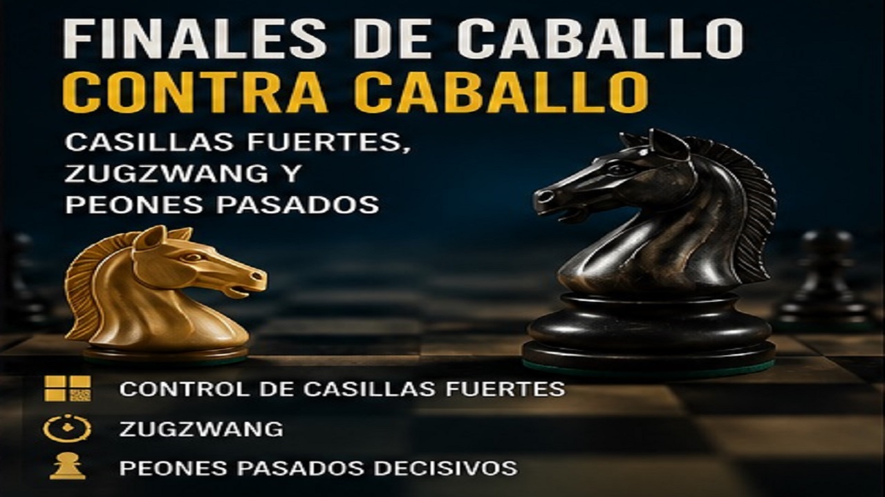 Finales de Caballo contra Caballo: Casillas Fuertes, Zugzwang y Peones Pasados