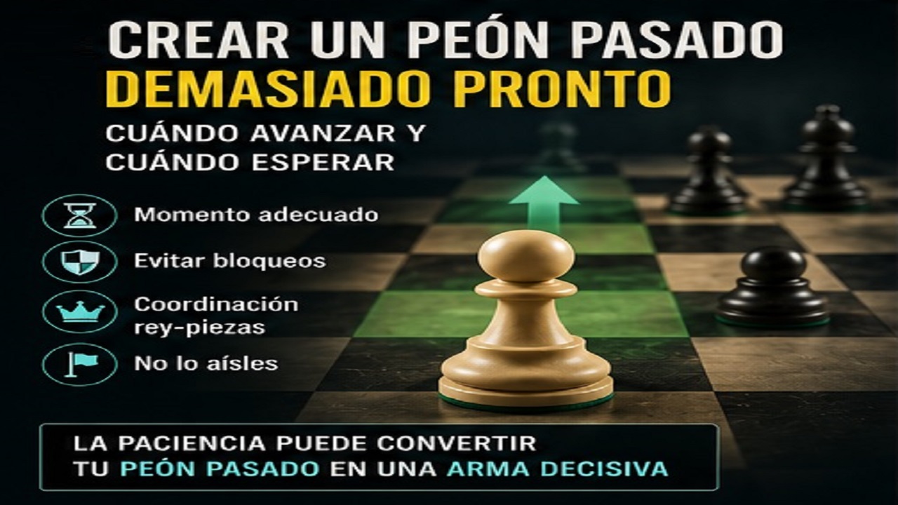 Crear un Peón Pasado Demasiado Pronto: Cuándo Avanzar y Cuándo Esperar