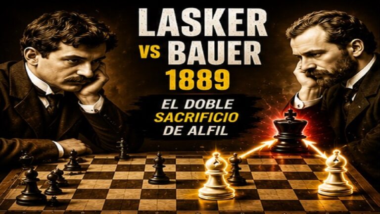 Lasker vs Bauer (1889): El Doble Sacrificio de Alfil