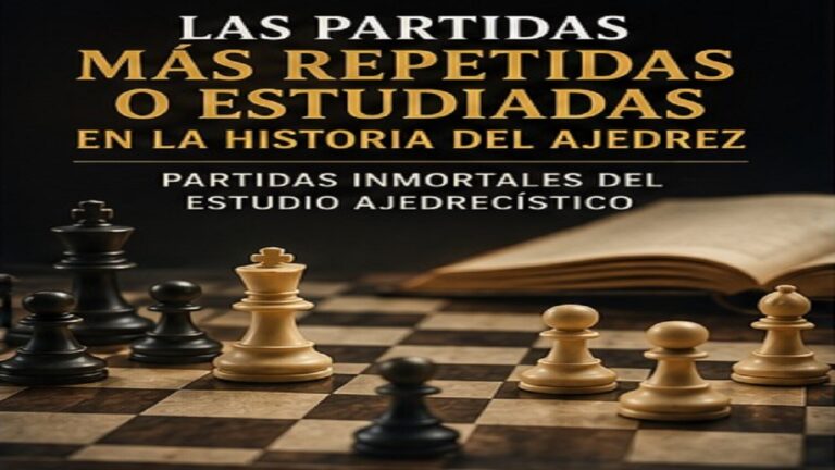 Las Partidas Más Repetidas o Estudiadas en la Historia del Ajedrez: Partidas Inmortales del Estudio Ajedrecístico